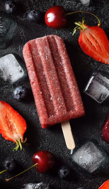 Food wallpapers: ice cream, berries, strawberry, blueberry