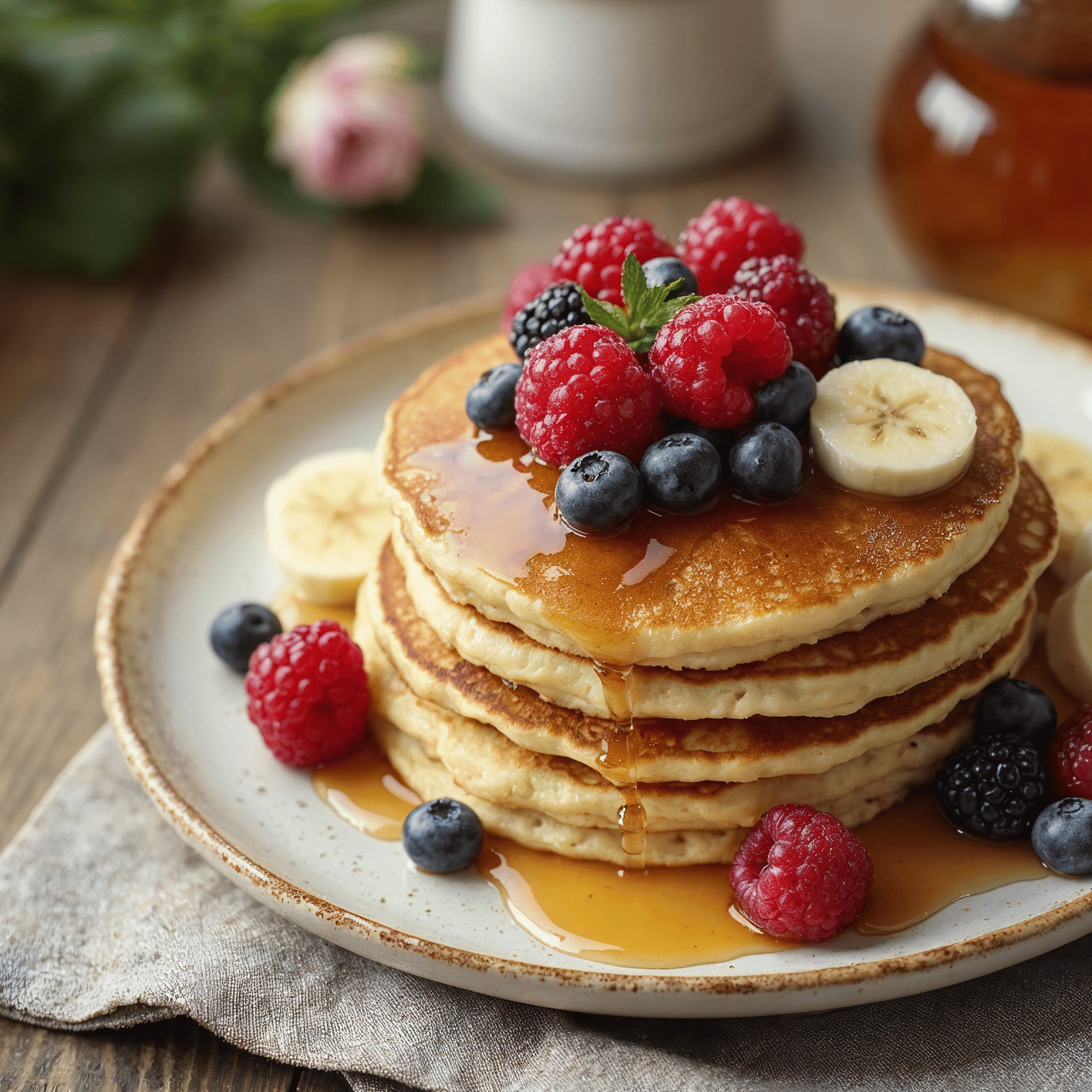 Pancakes with berries for breakfast - Wallpapers for iPad Pro 11″ in 2388x2388 resolution