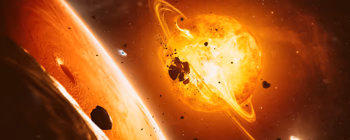Space wallpapers: planet, stars, destruction, explosion