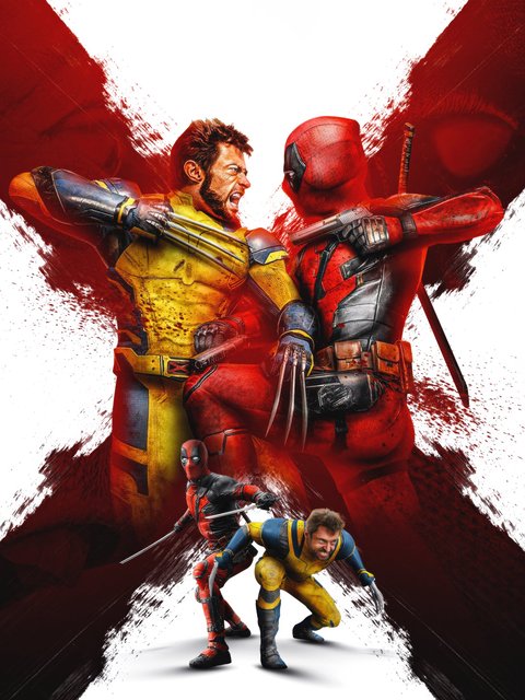 Deadpool and Wolverine in a confrontation - Wallpapers for HTC/BlackBerry in 480x640 resolution