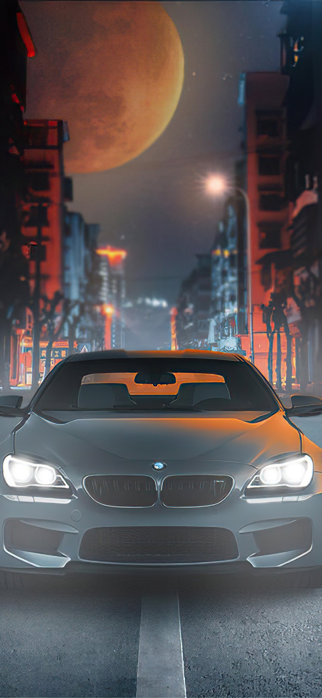 BMW M6 front view - Wallpapers for iPhone 12 mini/13 mini, Samsung Galaxy S24/S24 FE/S25/S25 FE/S26/A55/A56/A35/A26/A16/M15, Xiaomi, Sony Xperia in 1080x2340 resolution