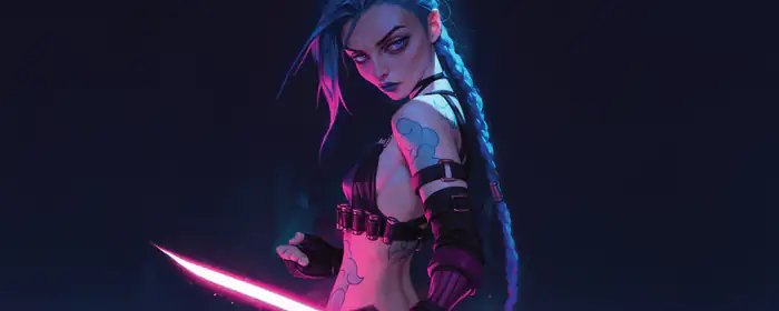 Обои игры: Джинкс, League Of Legends, световой меч, джедай