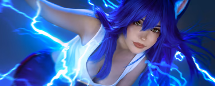 People wallpapers: cosplay, Saya Fox, Sonic, blue hair