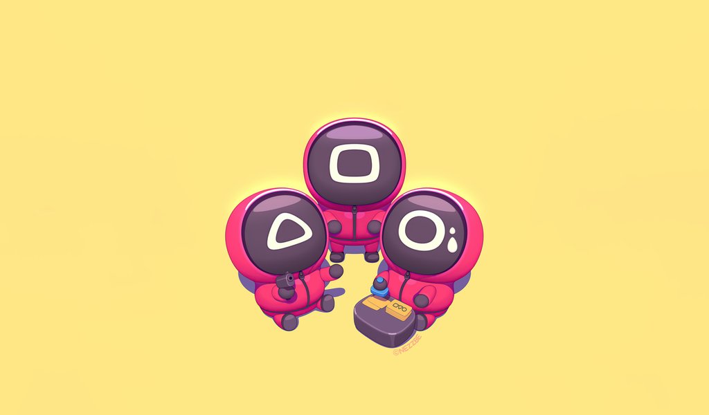Squid Game guards - WSVGA wallpapers in 1024x600 resolution