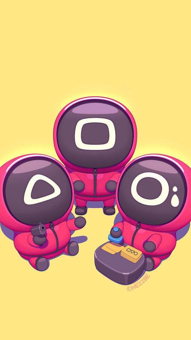 Squid Game guards - Wallpapers for iPhone 5/5S/5C/SE in 640x1136 resolution