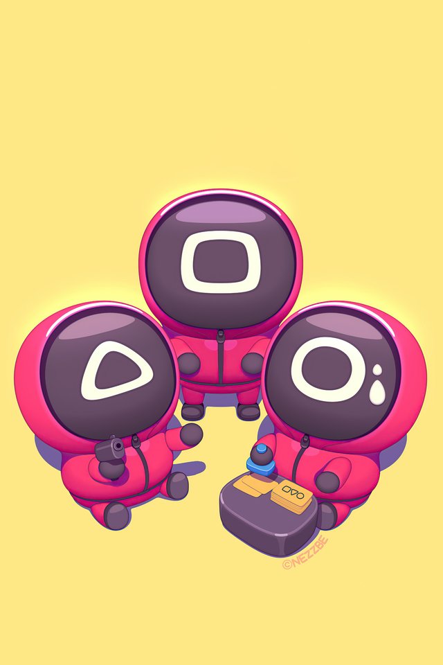 Squid Game guards - Wallpapers for iPhone 4/4S in 640x960 resolution