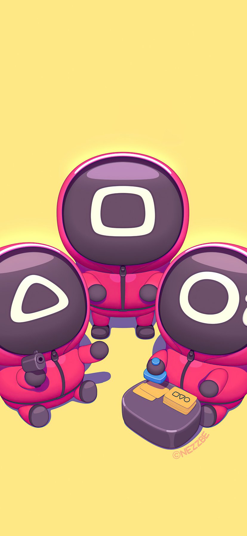 Squid Game guards - Wallpapers for iPhone 11/XR in 828x1792 resolution
