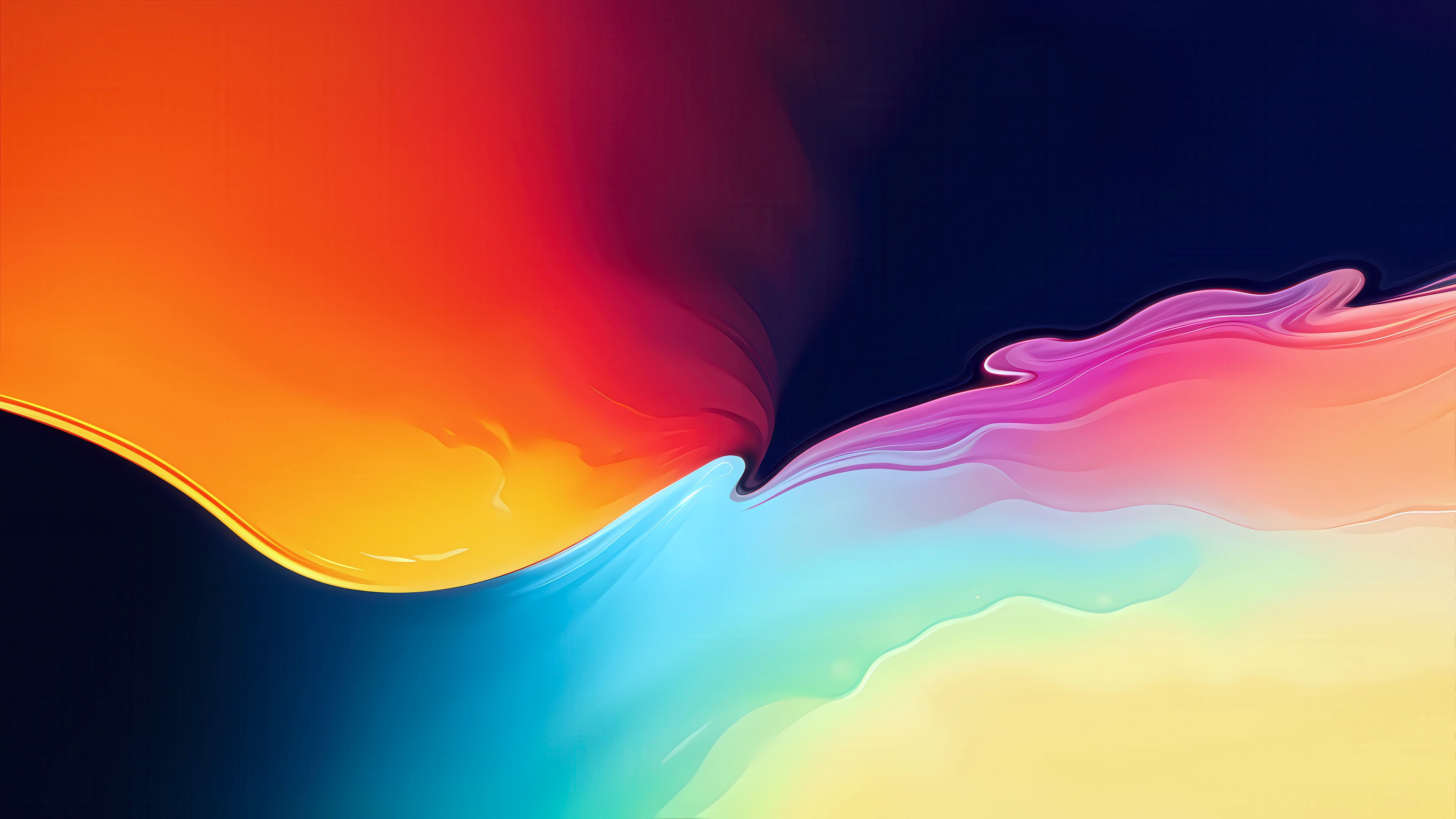Mixing paint in a large gradient - Wallpapers for Apple iMac 21.5″ in 4096x2304 resolution