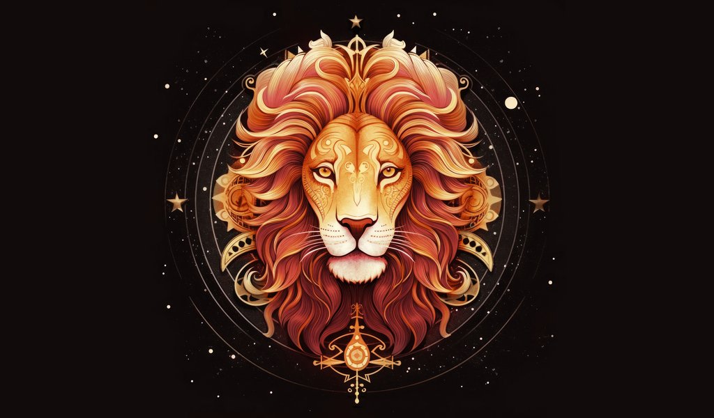 Astrological lion - WSVGA wallpapers in 1024x600 resolution