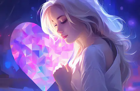People wallpapers: girls, blonde, crystals, heart