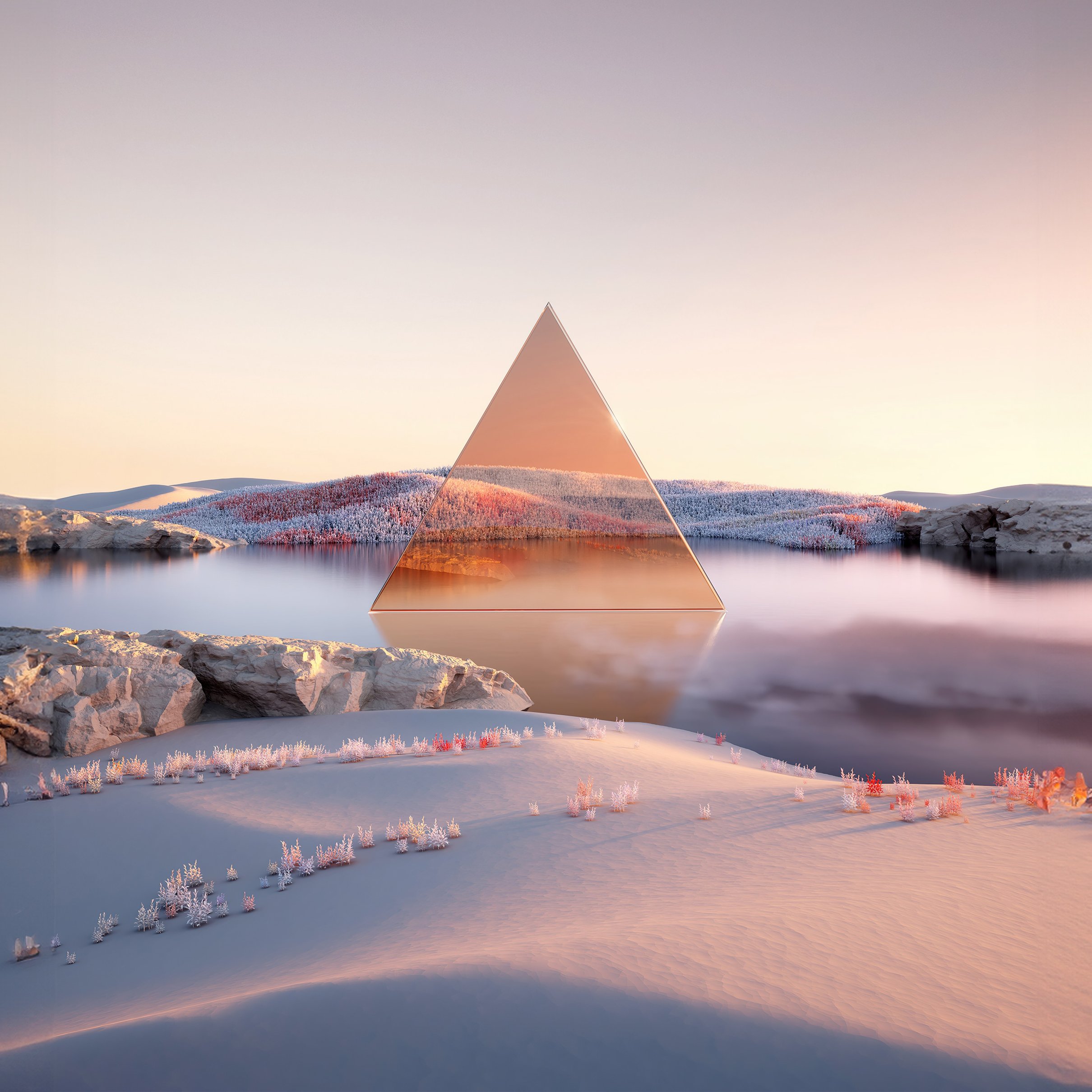 Mirror Pyramid - Wallpapers for iPad Pro 11″ 2024 in 2420x2420 resolution
