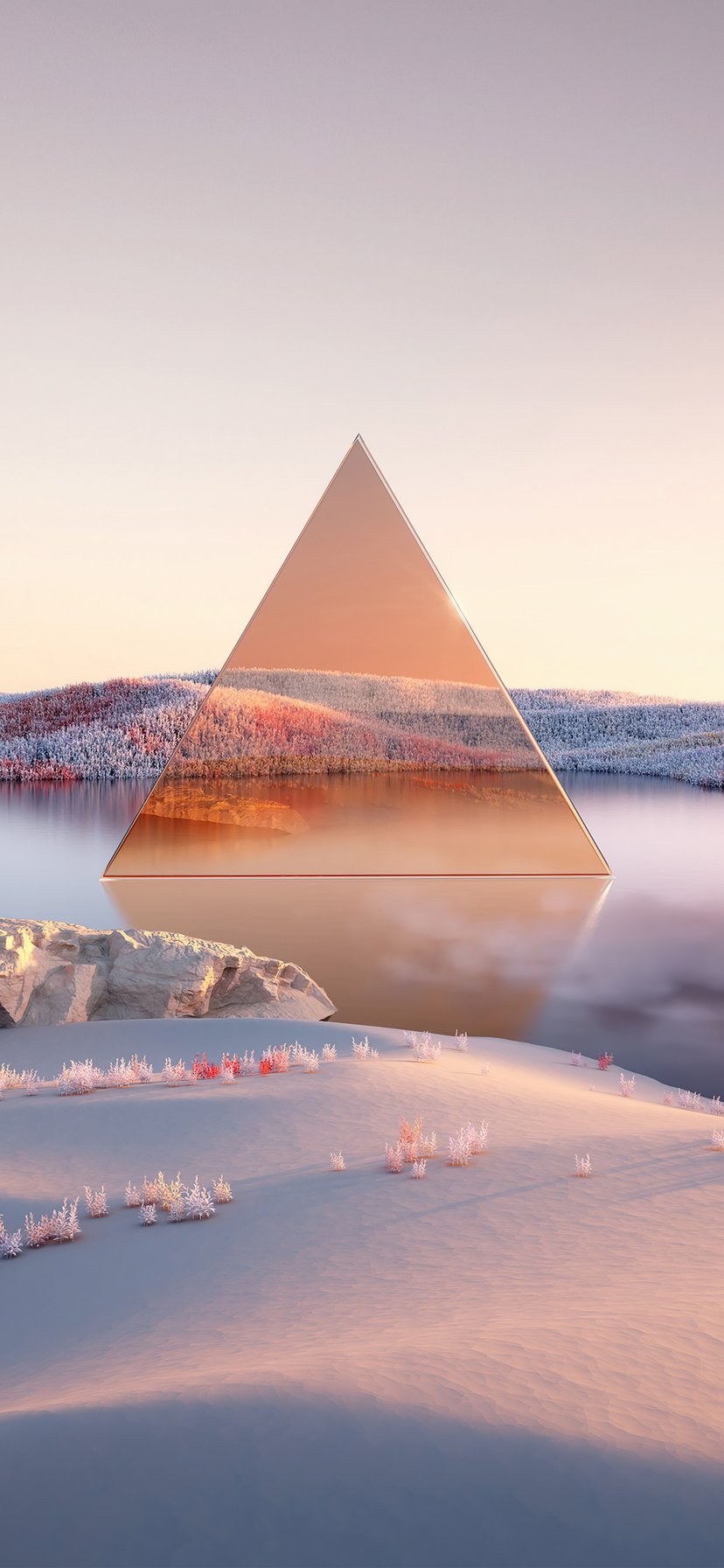 Mirror Pyramid - Wallpapers for iPhone 11/XR in 828x1792 resolution