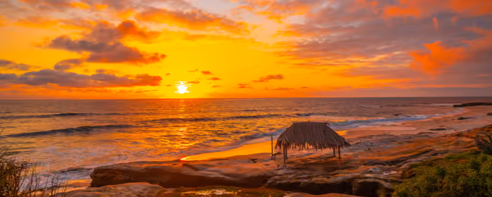 Nature wallpapers: beach, sunset, California, ocean