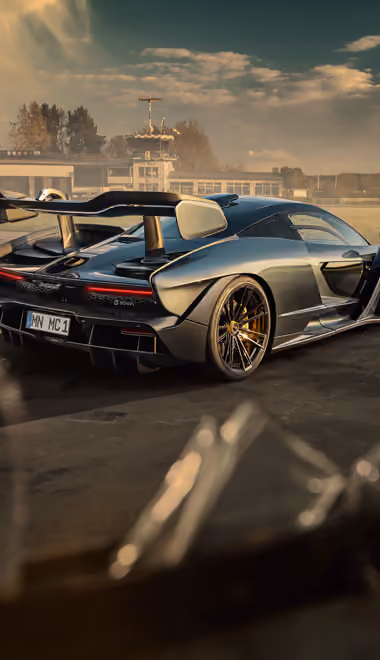 Обои McLaren для Samsung Galaxy A11/A20e/A20/M11, Xiaomi Redmi 9A/9C, POCO C40 (720x1560): McLaren Senna, Novitec, спойлер, обвес