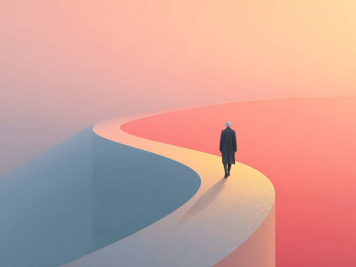 Lonely man in a dark coat - XGA+ wallpapers in 1152x864 resolution