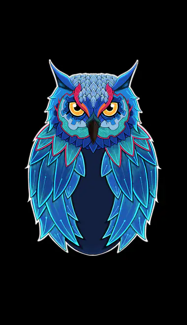 feathers Wallpapers for Samsung Galaxy Z Flip6, Motorola Razr 2025 (1080x2640): owl, minimalism, bird, feathers