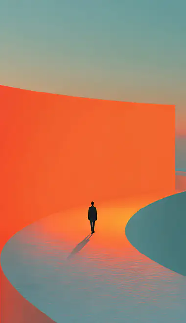Abstraction wallpapers: man, surrealism, minimalism, path