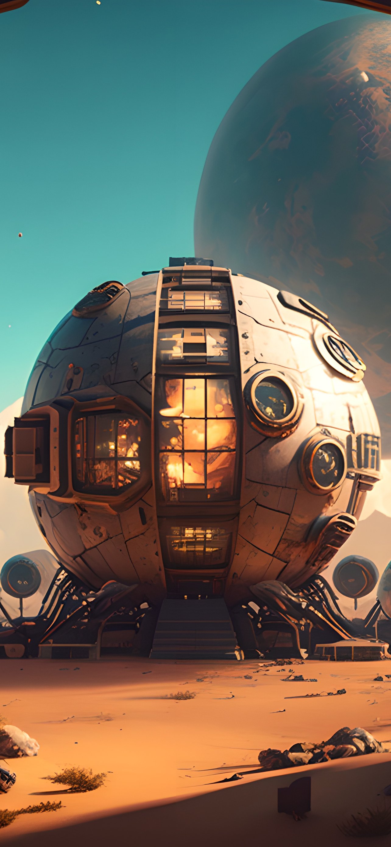 Alien Space Base - Wallpapers for iPhone 13 Pro Max/12 Pro Max/14 Plus in 1284x2778 resolution