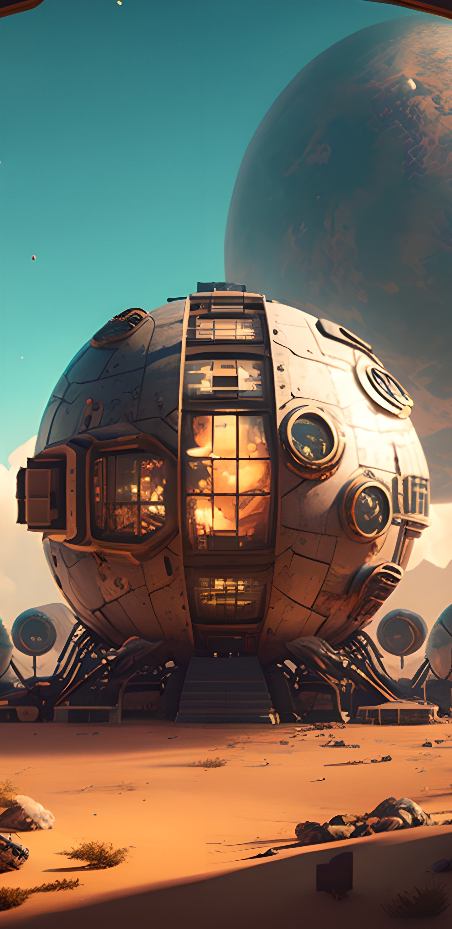 Alien Space Base - Wallpapers for Samsung Galaxy S8/S8+/Note 8/S9/S9+/Note 9 in 1440x2960 resolution