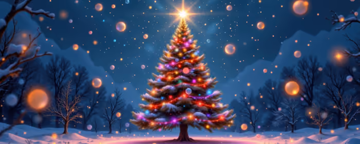 Celebrations wallpapers: christmas tree, lights, snow, winter