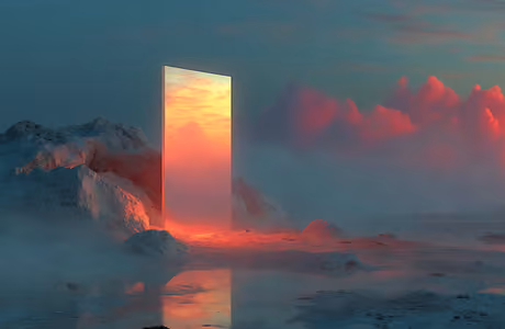 Обои для Samsung Galaxy Tab (1920x1920): монолит, зеркало, портал, туман