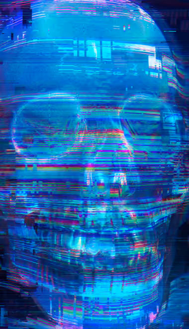 Vibrance Wallpapers for iPhone 11 Pro Max (1242x2688): skull, glitch, hologram, futurism
