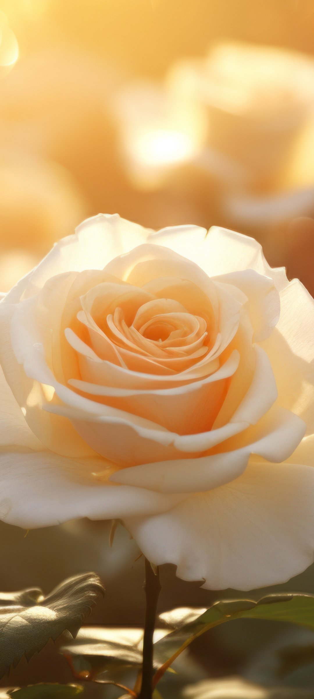 White roses at dawn - Wallpapers for Samsung Galaxy M55, POCO M4/X4/X5, Xiaomi Redmi 12/13/Note 13/Note 14/Note 14S in 1080x2400 resolution