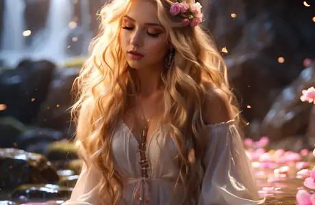 People wallpapers: girl, blonde, wreath, makeup