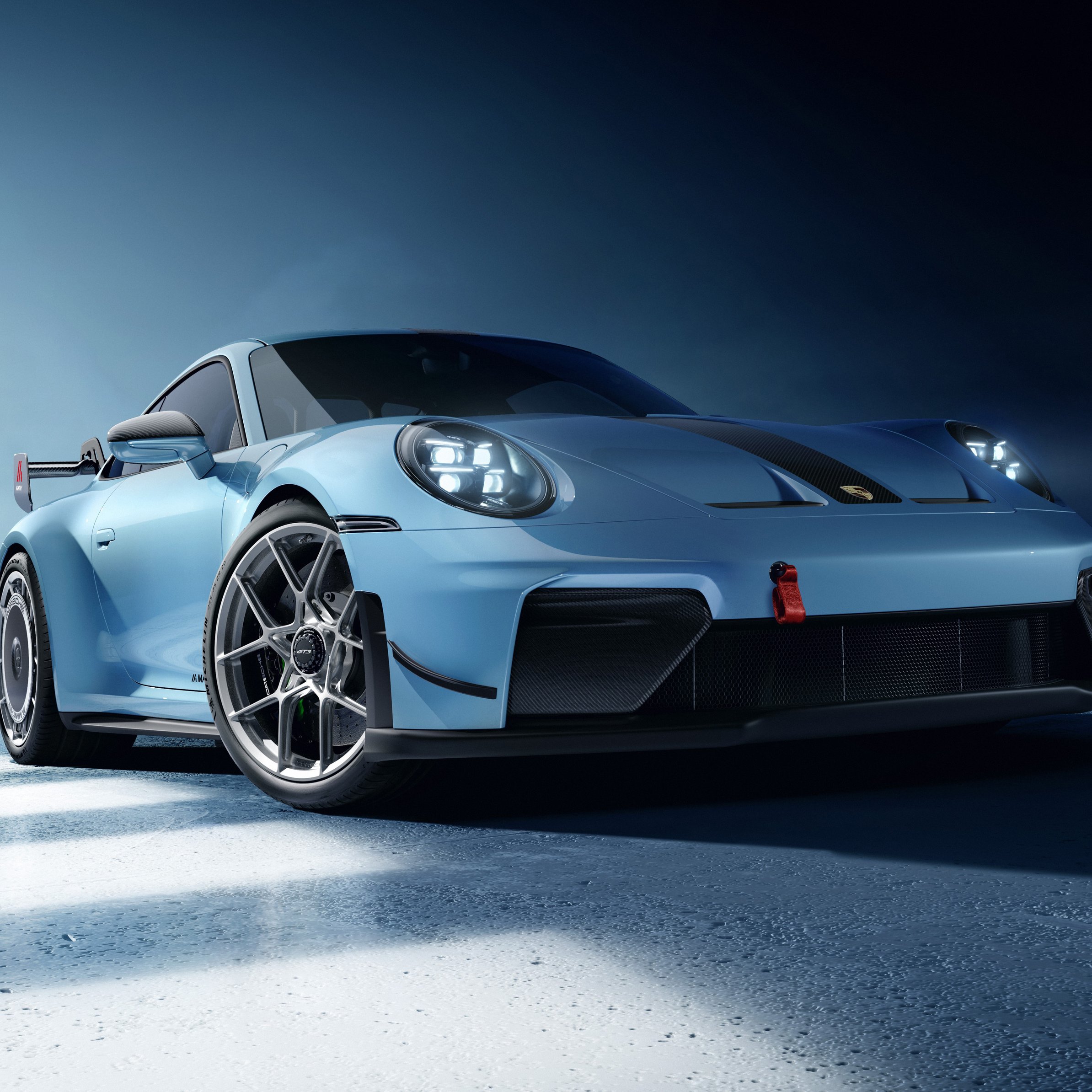 Porsche 911 GT3 Manthey front view - Wallpapers for iPad Pro 11″ in 2388x2388 resolution
