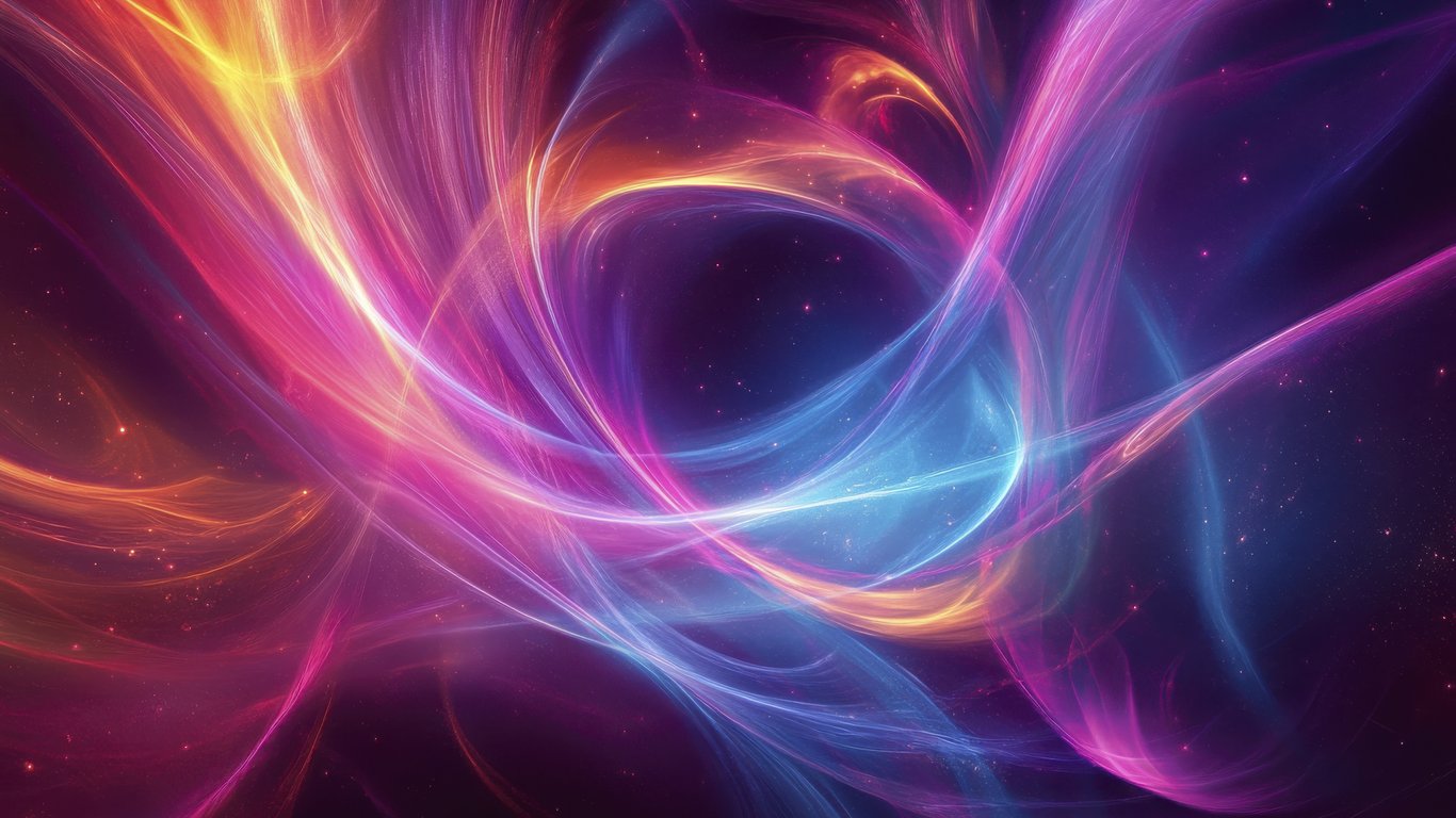 Bright colored abstract nebula - Laptop Wallpapers in 1366x768 resolution