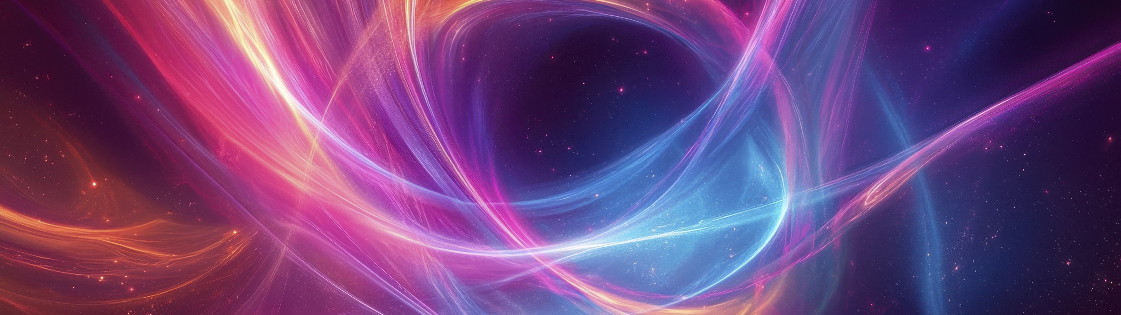 Bright colored abstract nebula - UltraWide 32:9 wallpapers in 3840x1080 resolution