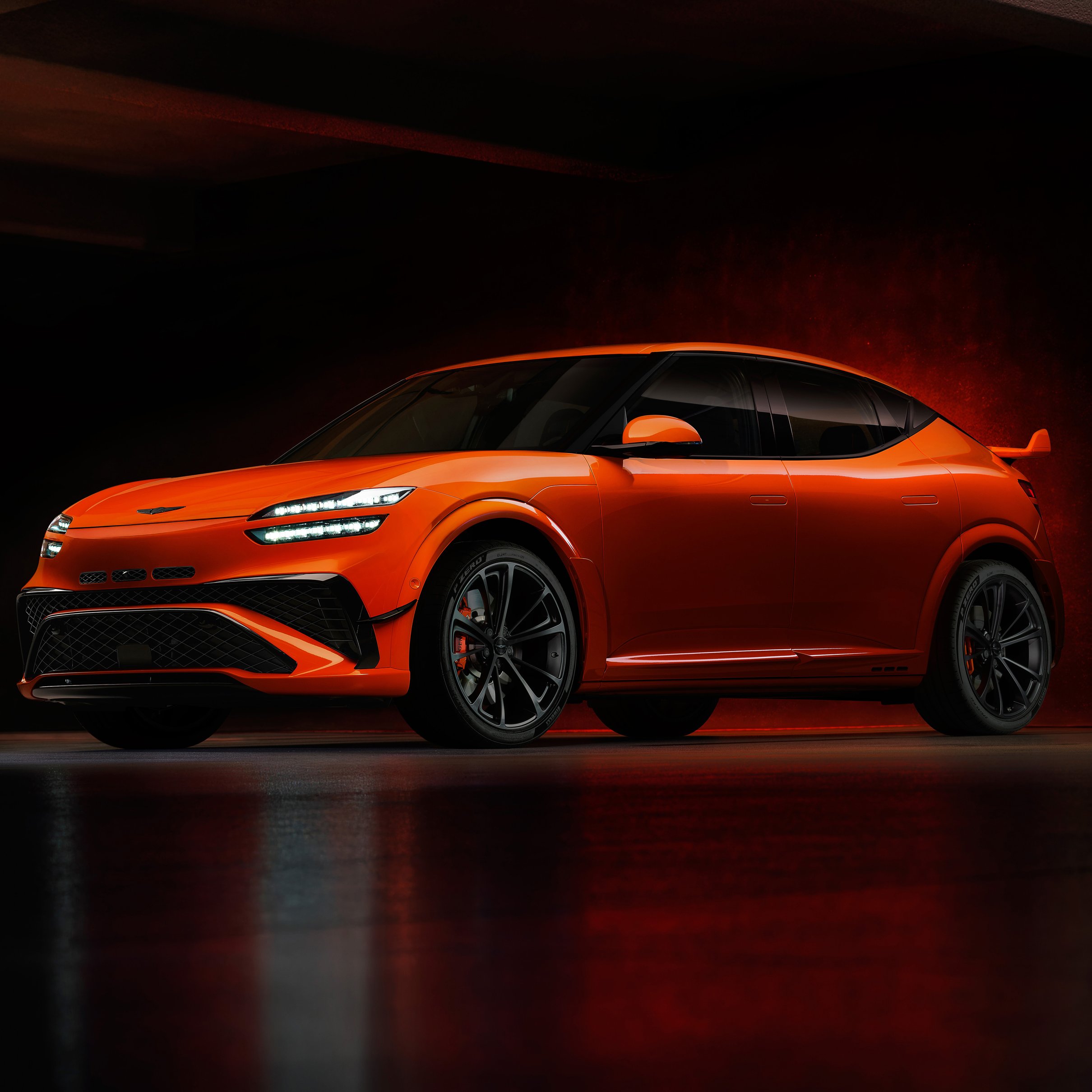 Orange Genesis GV60 Magma - Wallpapers for iPad Pro 11″ 2024 in 2420x2420 resolution