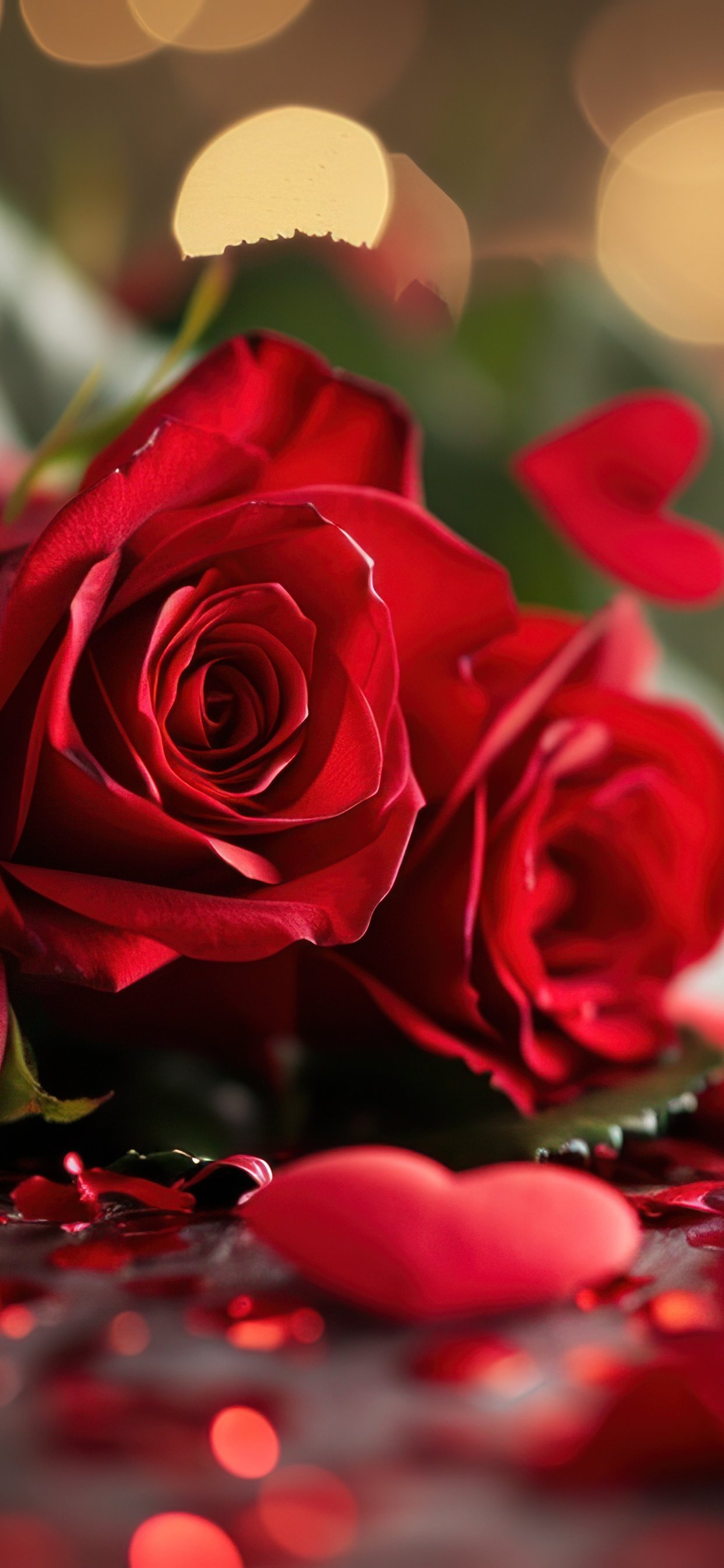 Red roses for Valentines Day - Wallpapers for iPhone 11 Pro Max in 1242x2688 resolution