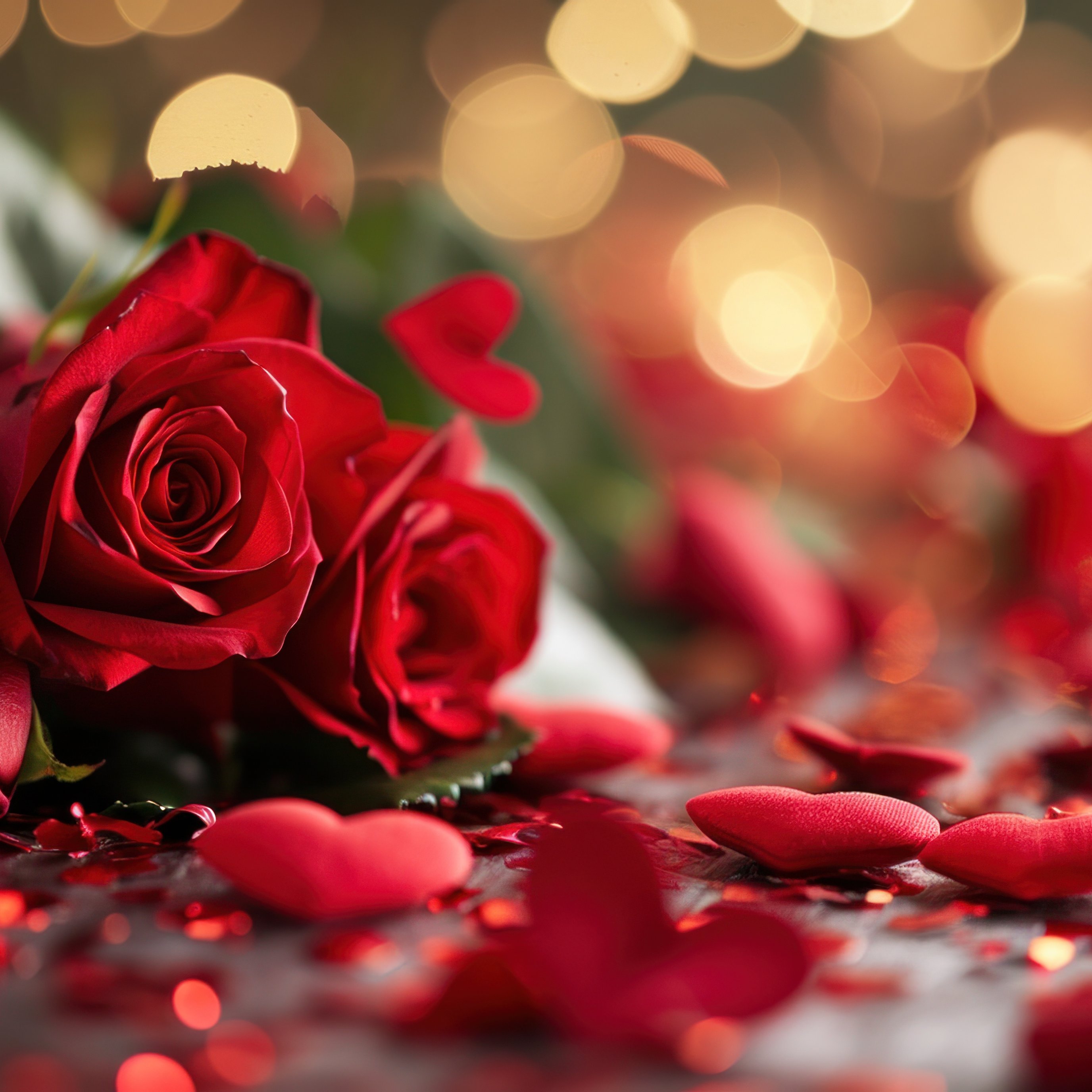 Red roses for Valentines Day - Wallpapers for iPad Pro 13″ in 2752x2752 resolution