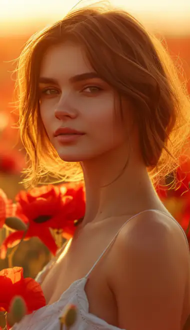 People wallpapers: girl, poppies, field, summer