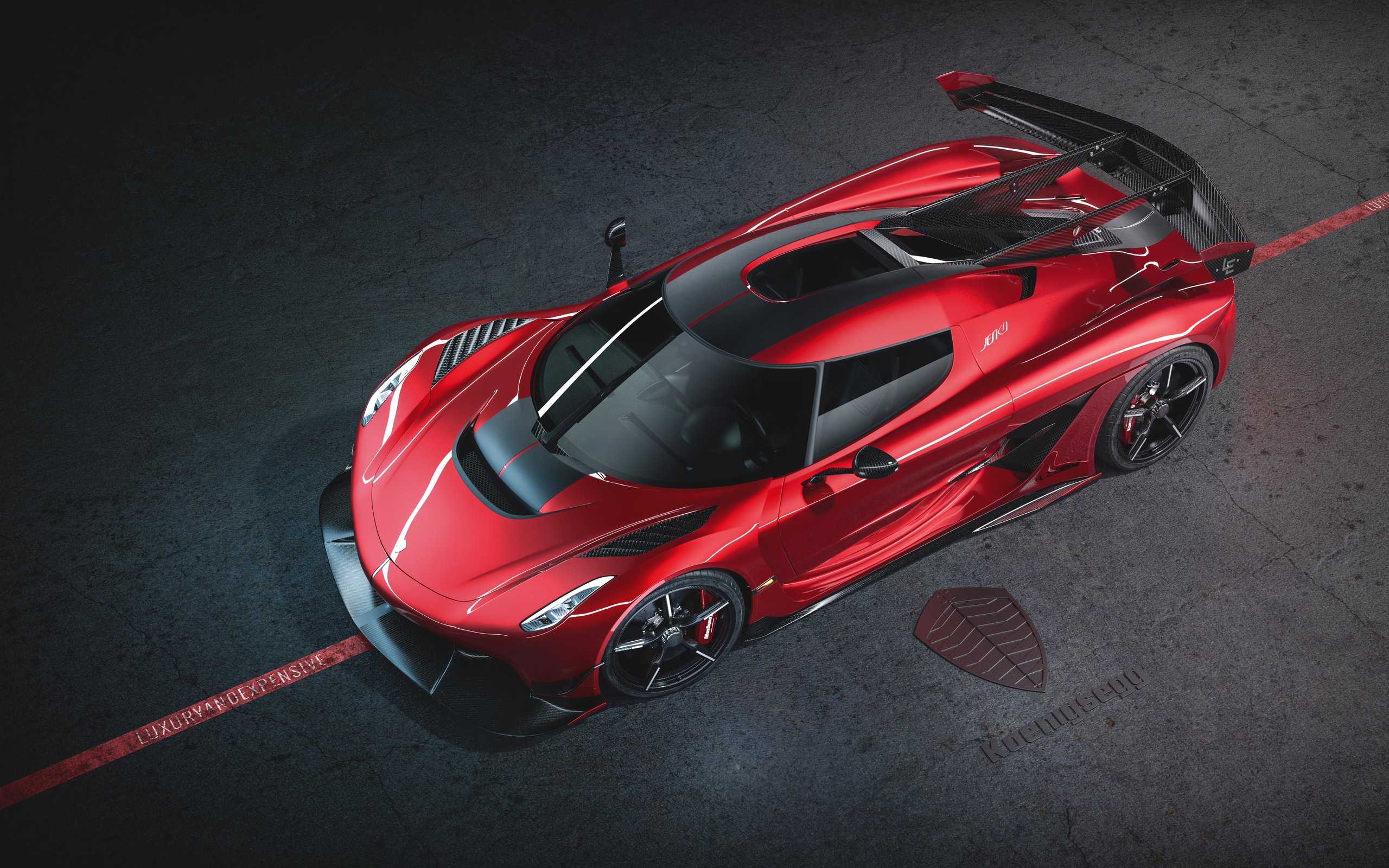 Red Koenigsegg Jesko - WQXGA and for Apple MacBook Air 13 wallpapers in 2560x1600 resolution