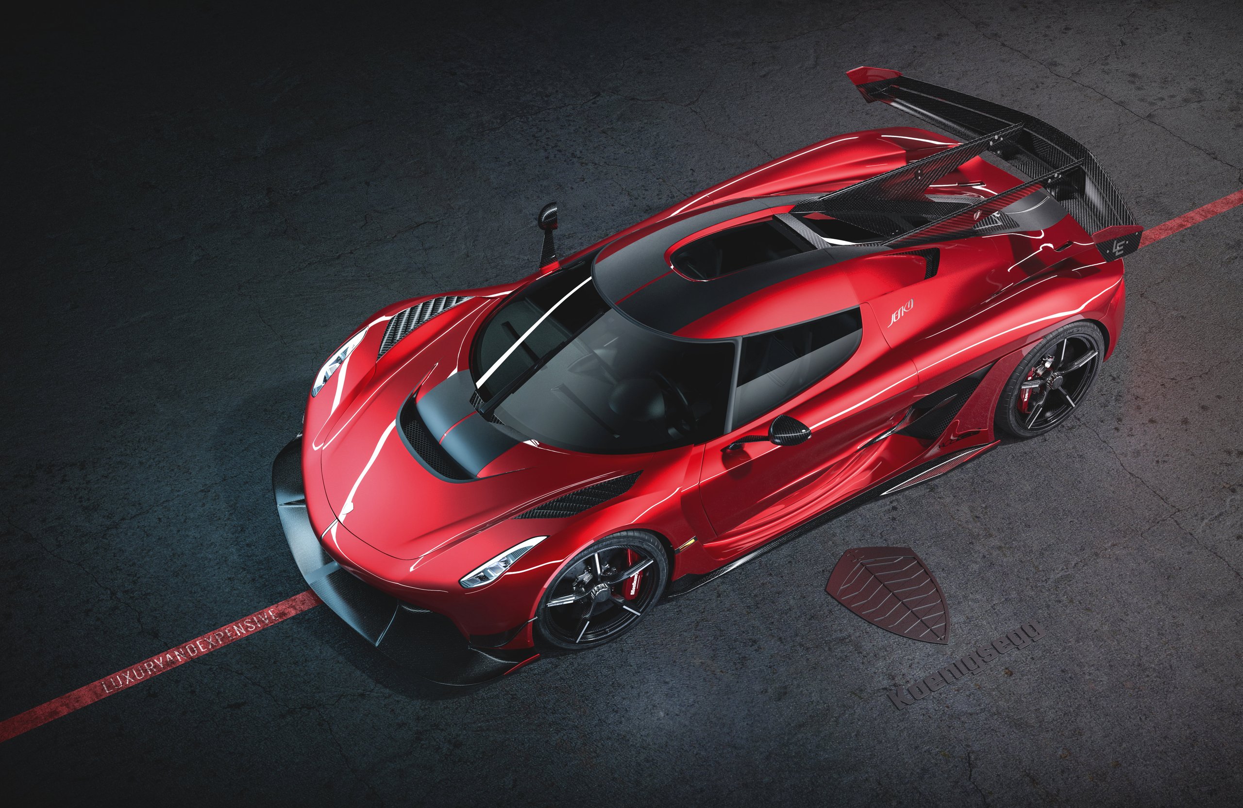 Red Koenigsegg Jesko - Wallpapers for Apple MacBook Air 13 M2″ in 2560x1664 resolution