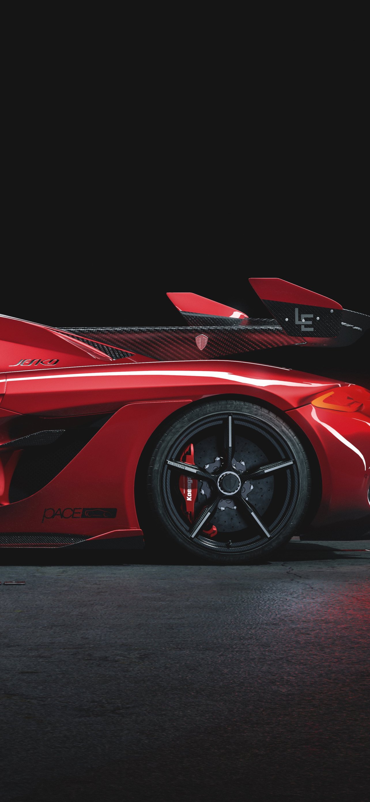 Koenigsegg Jesko side view - Wallpapers for iPhone 13 Pro Max/12 Pro Max/14 Plus in 1284x2778 resolution