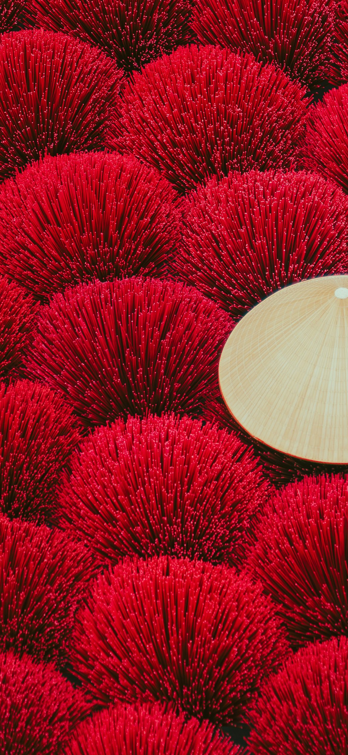Drying incense sticks in Vietnam - Wallpapers for iPhone 12 Pro/13 Pro/14 in 1170x2532 resolution