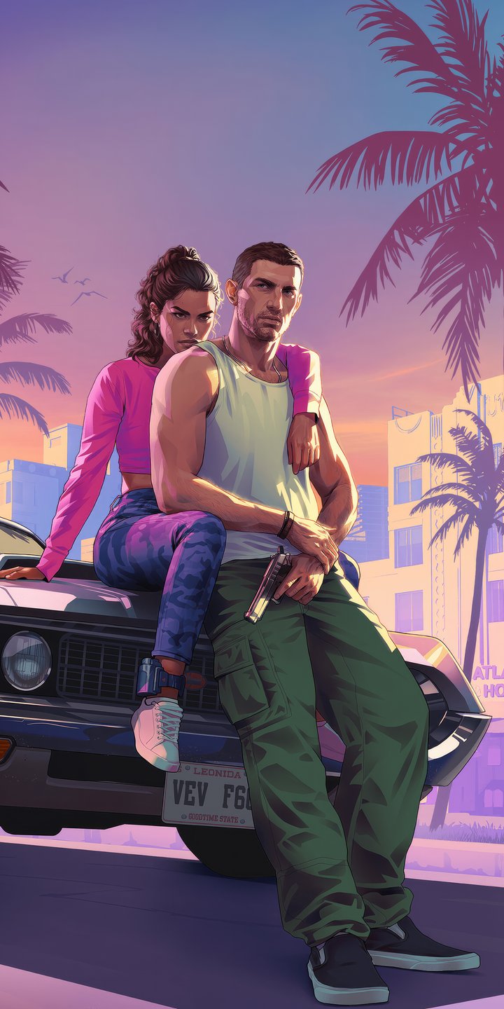 Главные герои GTA 6 - Обои для Samsung Galaxy A03s, Xiaomi Redmi 7A, POCO C3 в разрешении 720x1440