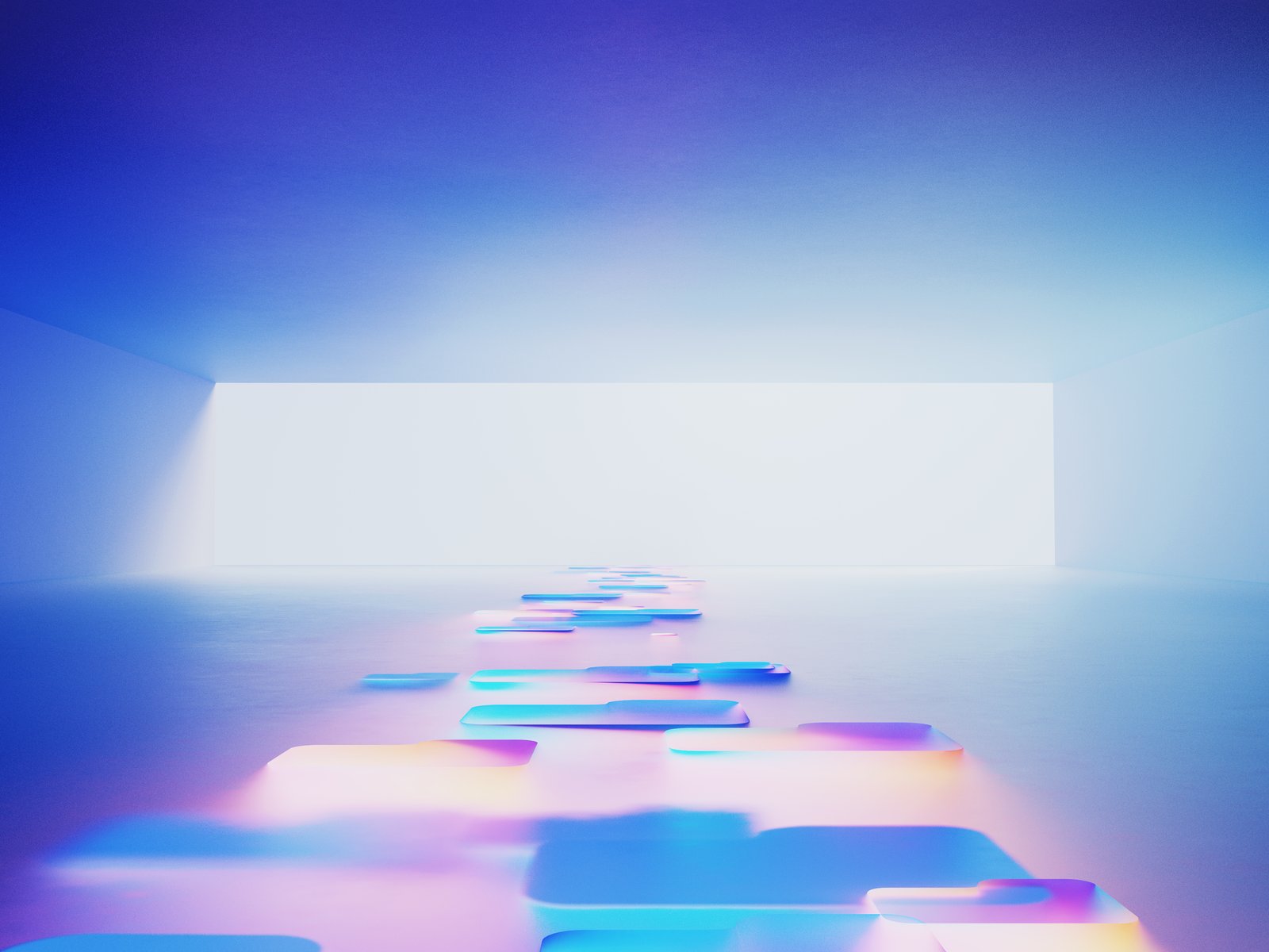 Glowing path in a futuristic space - UXGA wallpapers in 1600x1200 resolution