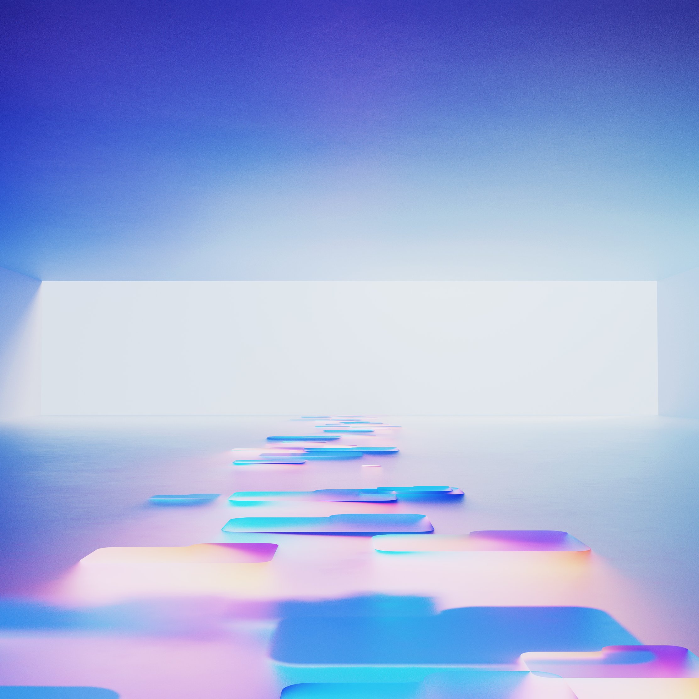 Glowing path in a futuristic space - Wallpapers for iPad Pro 10.5″ in 2224x2224 resolution