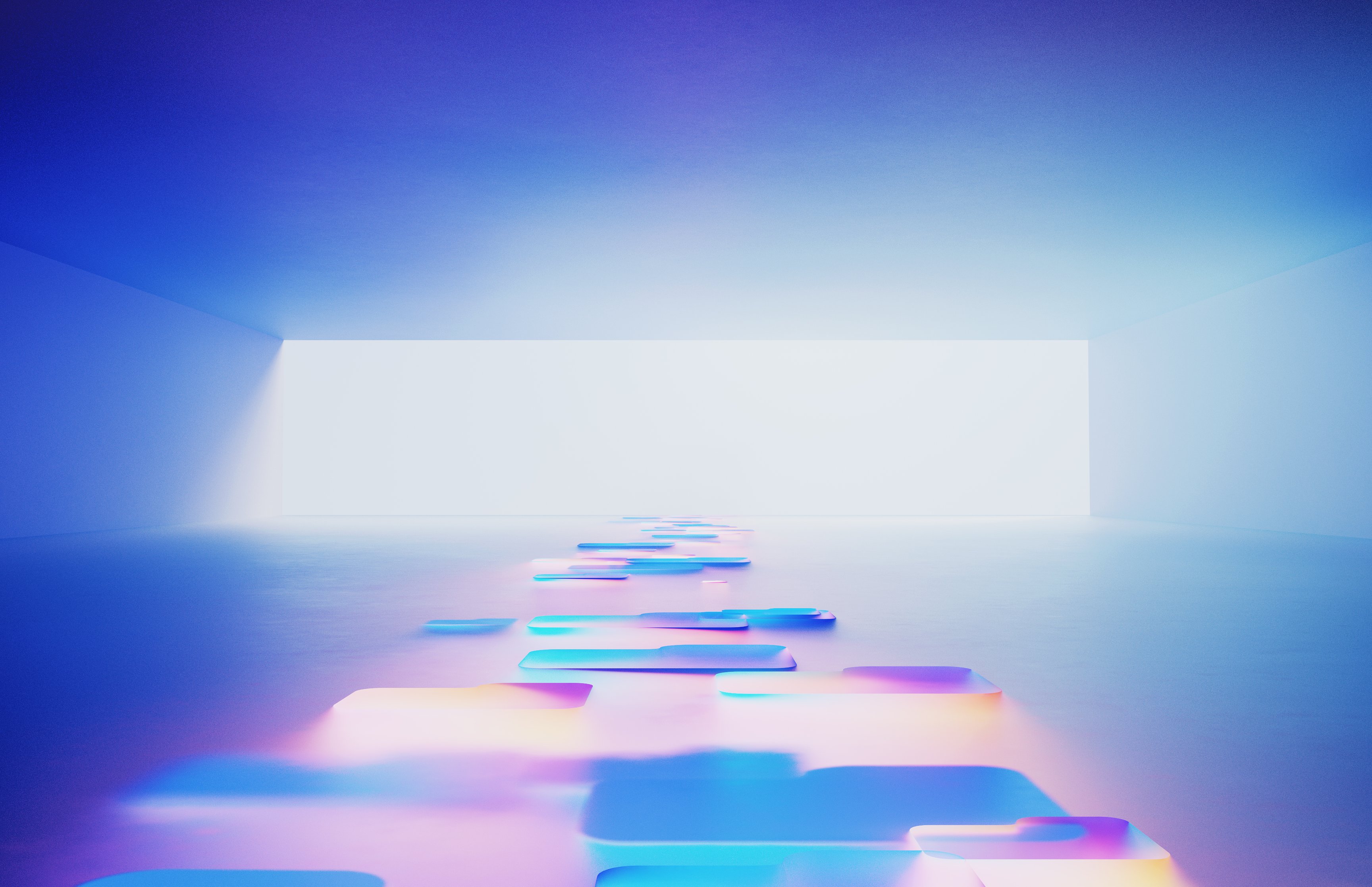 Glowing path in a futuristic space - Wallpapers for Apple MacBook 16.2″ in 3456x2234 resolution