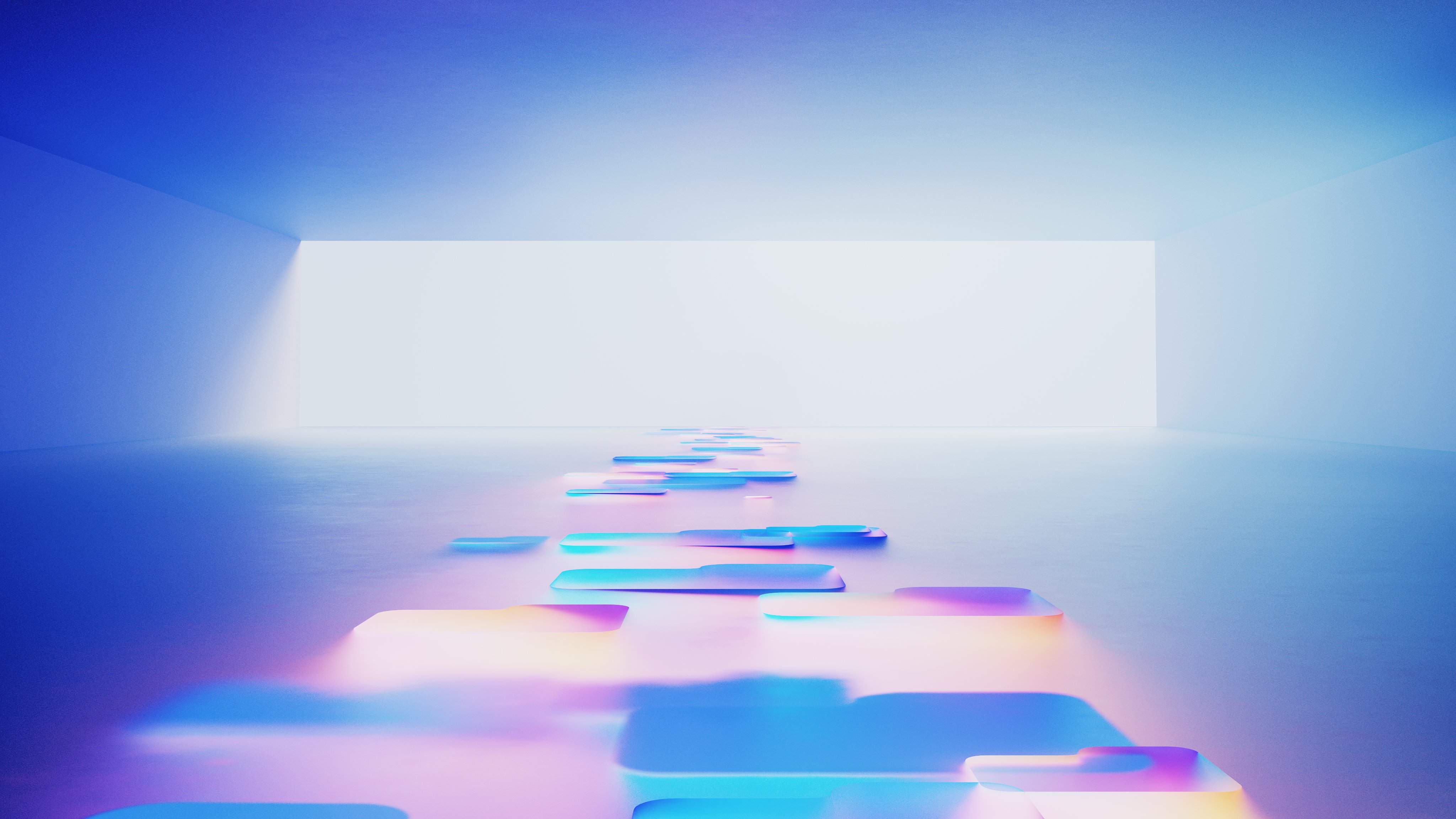 Glowing path in a futuristic space - Wallpapers for Apple iMac 21.5″ in 4096x2304 resolution