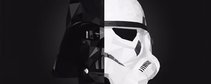 UltraWide 21:9 обои (2560x1080): Звёздные войны, Дарт Вейдер, low poly, маска