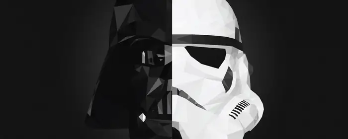 Обои иллюстрации: Звёздные войны, Дарт Вейдер, low poly, маска