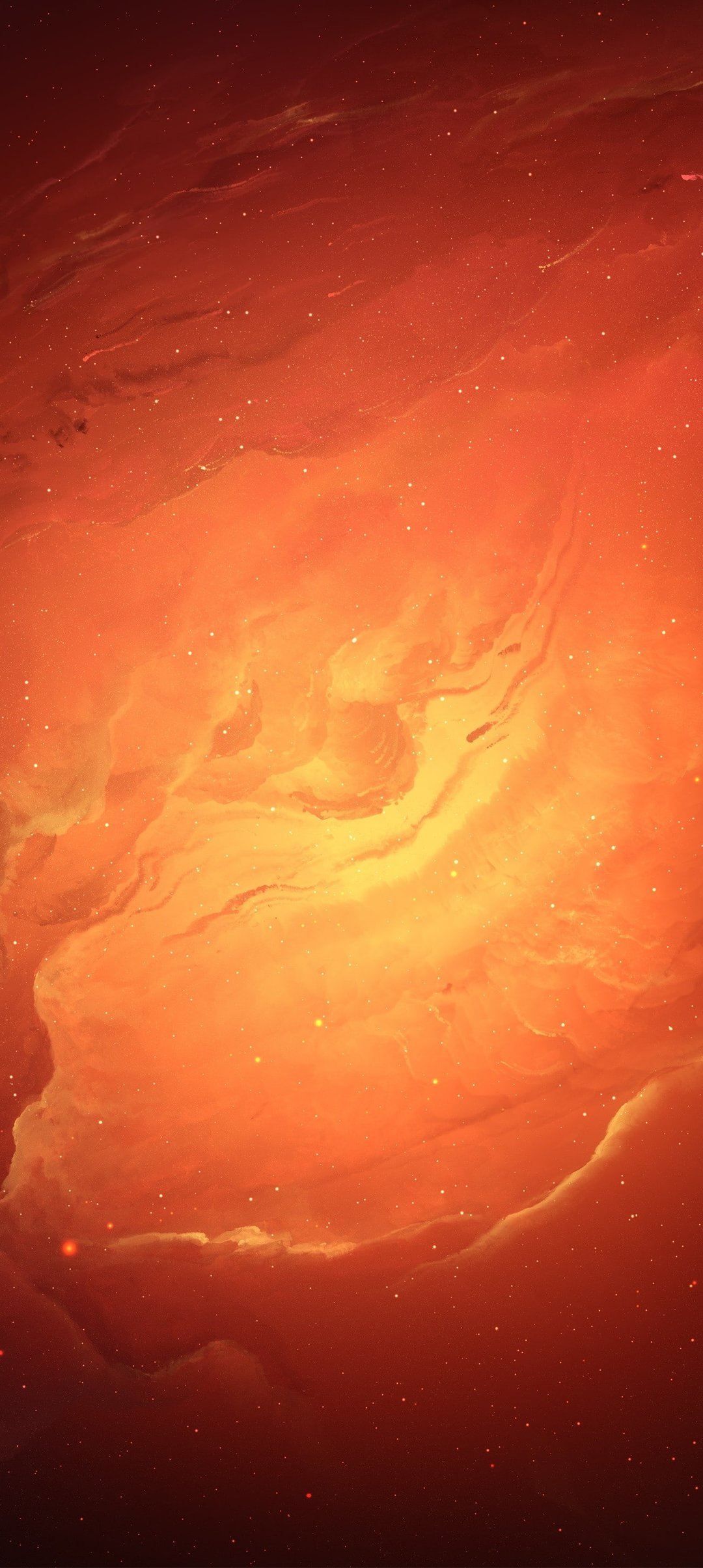 Bright red cosmic nebula - Wallpapers for Samsung Galaxy A13/A14/A53, Realme 12 Pro 5G, POCO M5 in 1080x2408 resolution