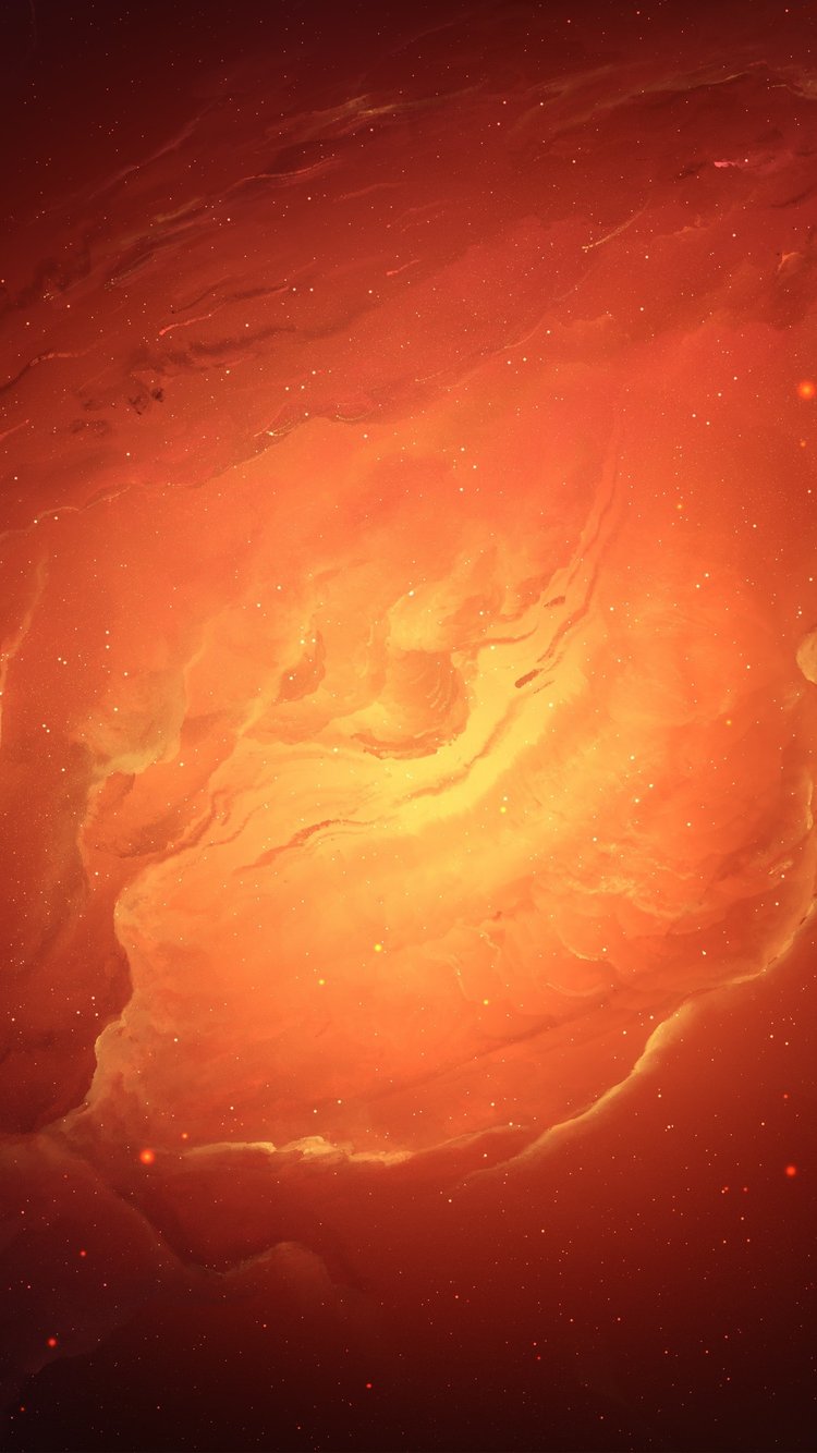 Bright red cosmic nebula - Wallpapers for iPhone 6/6S/7/8/SE2/SE3 in 750x1334 resolution