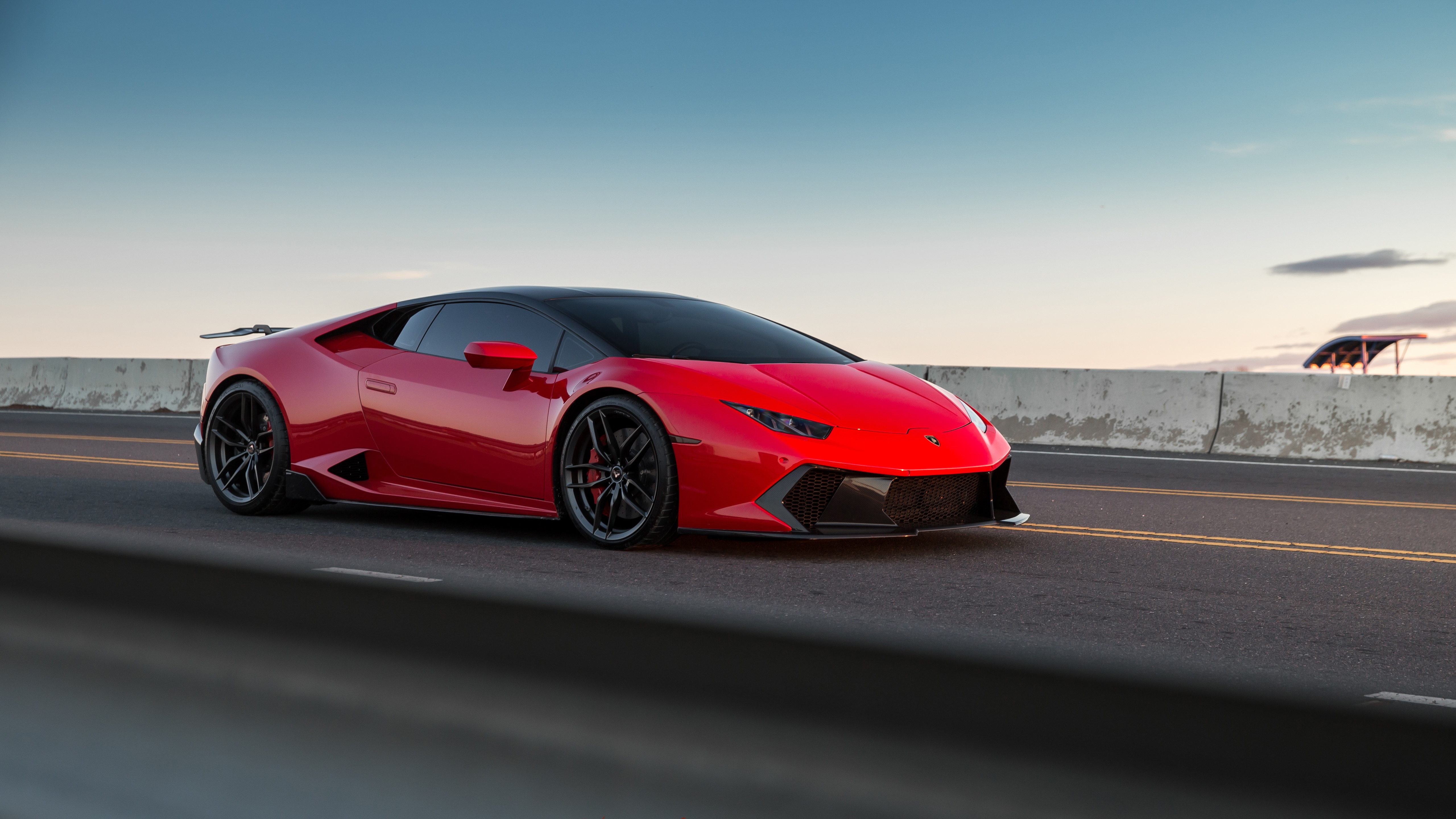 Red Lamborghini Huracán Vorsteiner - 5K wallpapers in 5120x2880 resolution