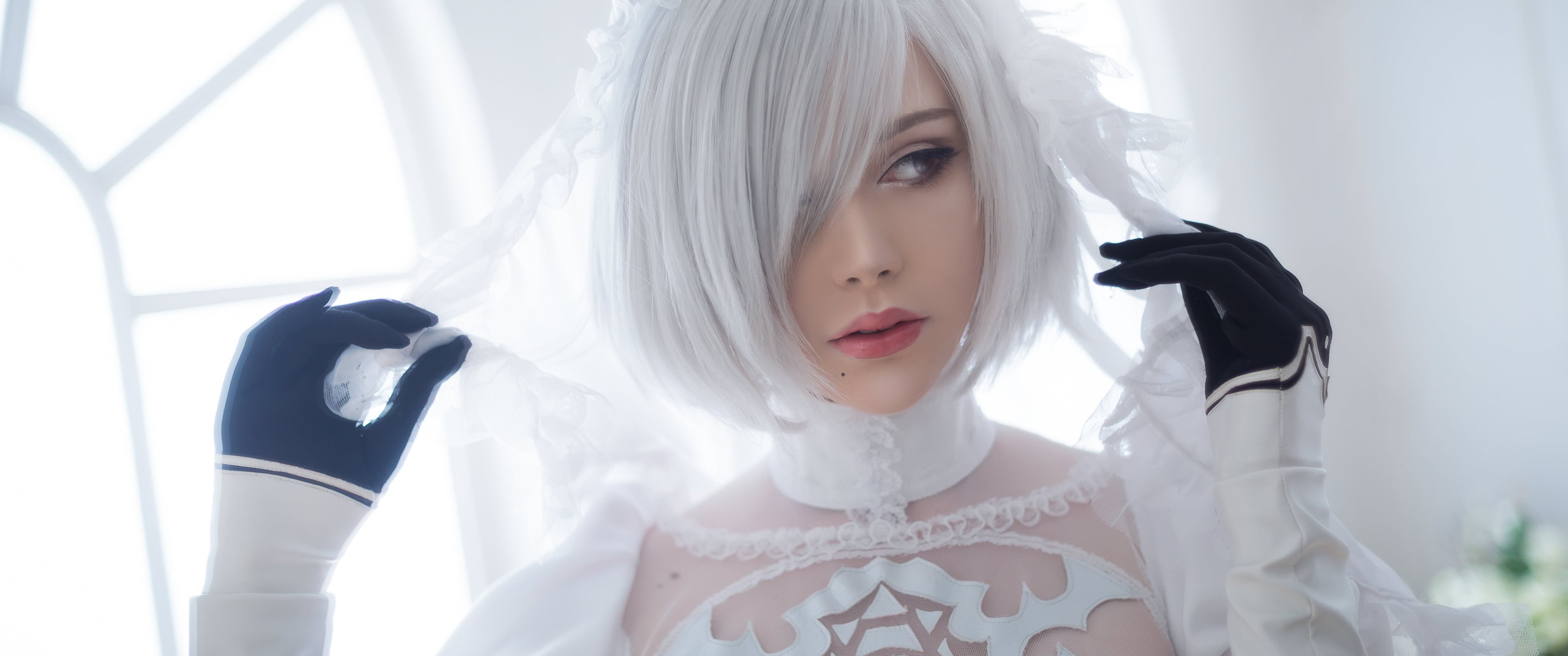 Saya Fox as Belaya 2B - UltraWide 21:9 wallpapers in 3440x1440 resolution